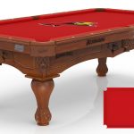 Illinois State University Pool Table with Chardonnay Finish and Claw Leg 8 Illinois State University Pool Table with Chardonnay Finish and Claw Leg