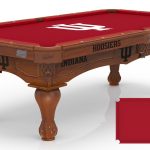 Indiana University Pool Table with Chardonnay Finish and Claw Leg