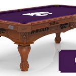 Kansas State University Pool Table with Chardonnay Finish and Claw Leg 8 Kansas State University Pool Table with Chardonnay Finish and Claw Leg