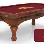 University of Minnesota Pool Table with Chardonnay Finish and Claw Leg 8 University of Minnesota Pool Table with Chardonnay Finish and Claw Leg