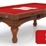 University of Nebraska Pool Table with Chardonnay Finish and Claw Leg 8 University of Nebraska Pool Table with Chardonnay Finish and Claw Leg