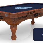 University of North Carolina Pool Table with Chardonnay Finish and Claw Leg