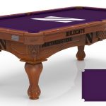 Northwestern University Pool Table with Chardonnay Finish and Claw Leg