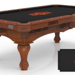 Oklahoma State University Pool Table with Chardonnay Finish and Claw Leg 8 Oklahoma State University Pool Table with Chardonnay Finish and Claw Leg