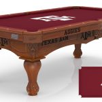 Texas A&M Pool Table with Chardonnay Finish and Claw Leg 8 Texas A&M Pool Table with Chardonnay Finish and Claw Leg
