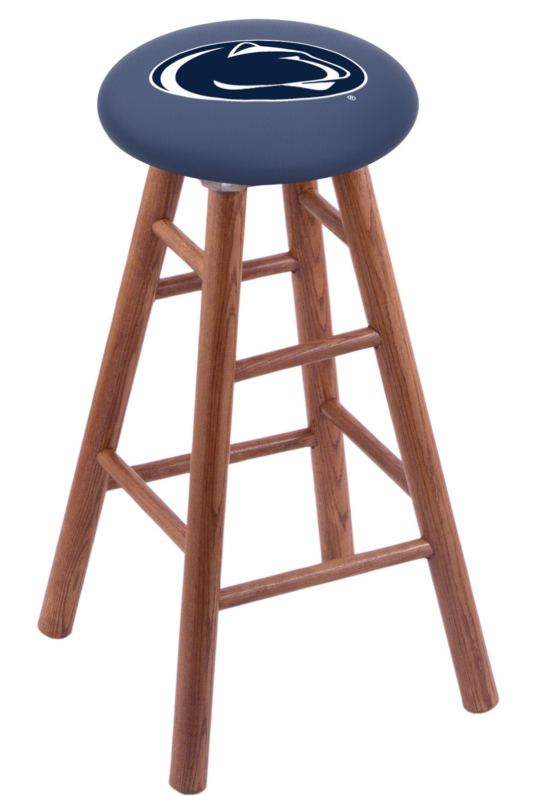 Pennsylvania State University 30" Swivel Oak Bar Stool in Medium Finish 1 Pennsylvania State University 30" Swivel Oak Bar Stool in Medium Finish