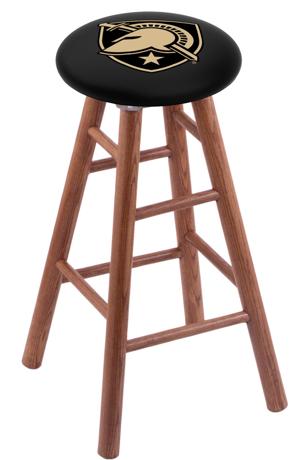 US Military Academy 36" Swivel Oak Extra Tall Bar Stool in Medium Finish 1 US Military Academy 36" Swivel Oak Extra Tall Bar Stool in Medium Finish