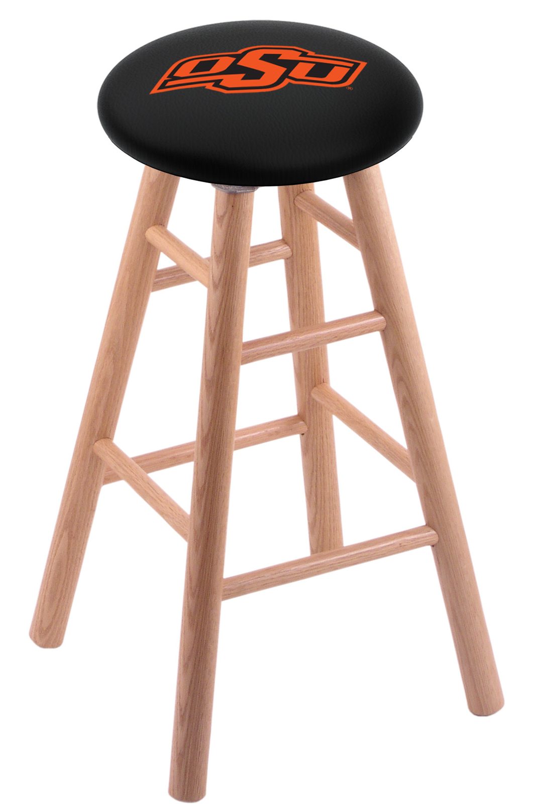 Oklahoma State University 36" Swivel Oak Extra Tall Bar Stool in Natural Finish 1 Oklahoma State University 36" Swivel Oak Extra Tall Bar Stool in Natural Finish