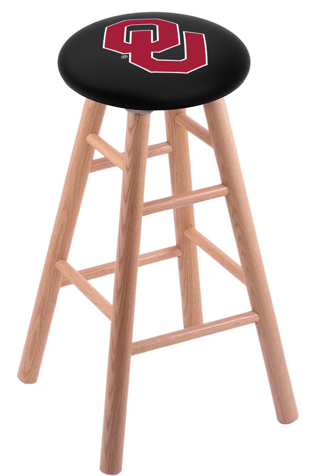 Oklahoma University 36" Swivel Oak Extra Tall Bar Stool in Natural Finish 1 Oklahoma University 36" Swivel Oak Extra Tall Bar Stool in Natural Finish