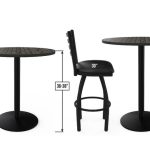 Boston Bruins 36-Inch Swivel Backless Extra Tall Bar Stool w/ Black Wrinkle Finish, Single-Ring Base, 2-Inch Chrome Ring, 2.5-Inch Cushion Seat 6 Boston Bruins 36-Inch Swivel Backless Extra Tall Bar Stool w/ Black Wrinkle Finish, Single-Ring Base, 2-Inch Chrome Ring, 2.5-Inch Cushion Seat