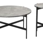 Modern Gray and Black Round Coffee Table Set (2-Piece) 17 Modern Gray and Black Round Coffee Table Set (2-Piece)