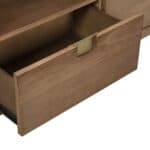 Sand Mahogany Contemporary TV Console With Storage and Cord Management 13 Sand Mahogany Contemporary TV Console With Storage and Cord Management