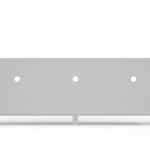 White Mahogany TV Console with Drawers and Open Shelves