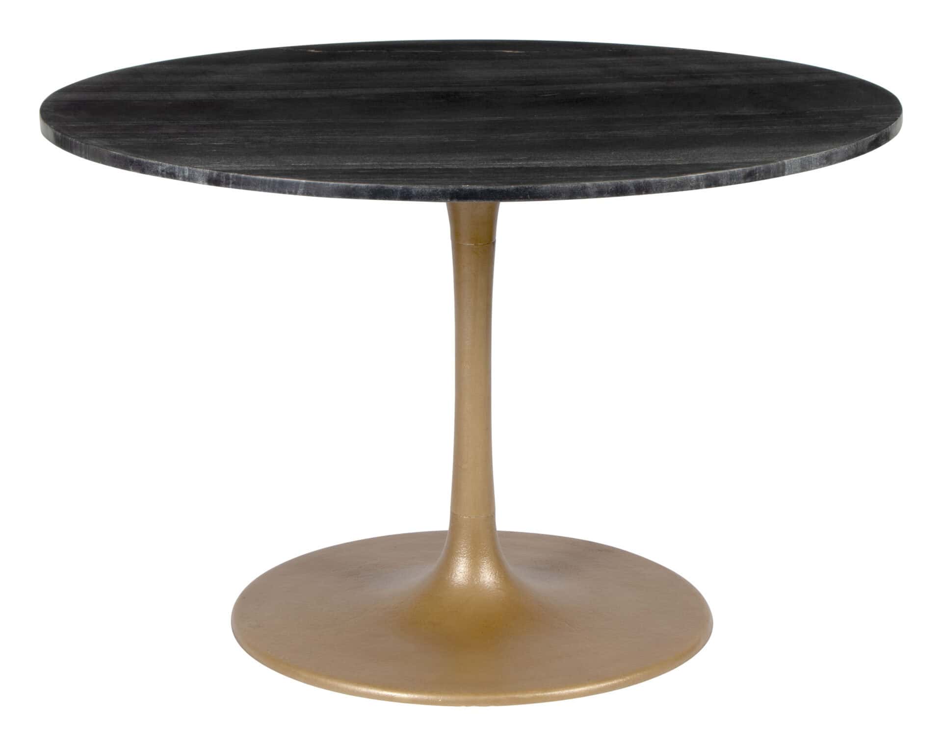 Black and Gold Round Marble Dining Table for 4 5 Black and Gold Round Marble Dining Table for 4 - Image 5