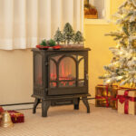 Electric Stove Heater with 3D Flame and Panoramic View