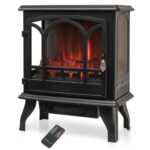 Electric Stove Heater with 3D Flame and Panoramic View