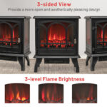 Electric Stove Heater with 3D Flame and Panoramic View