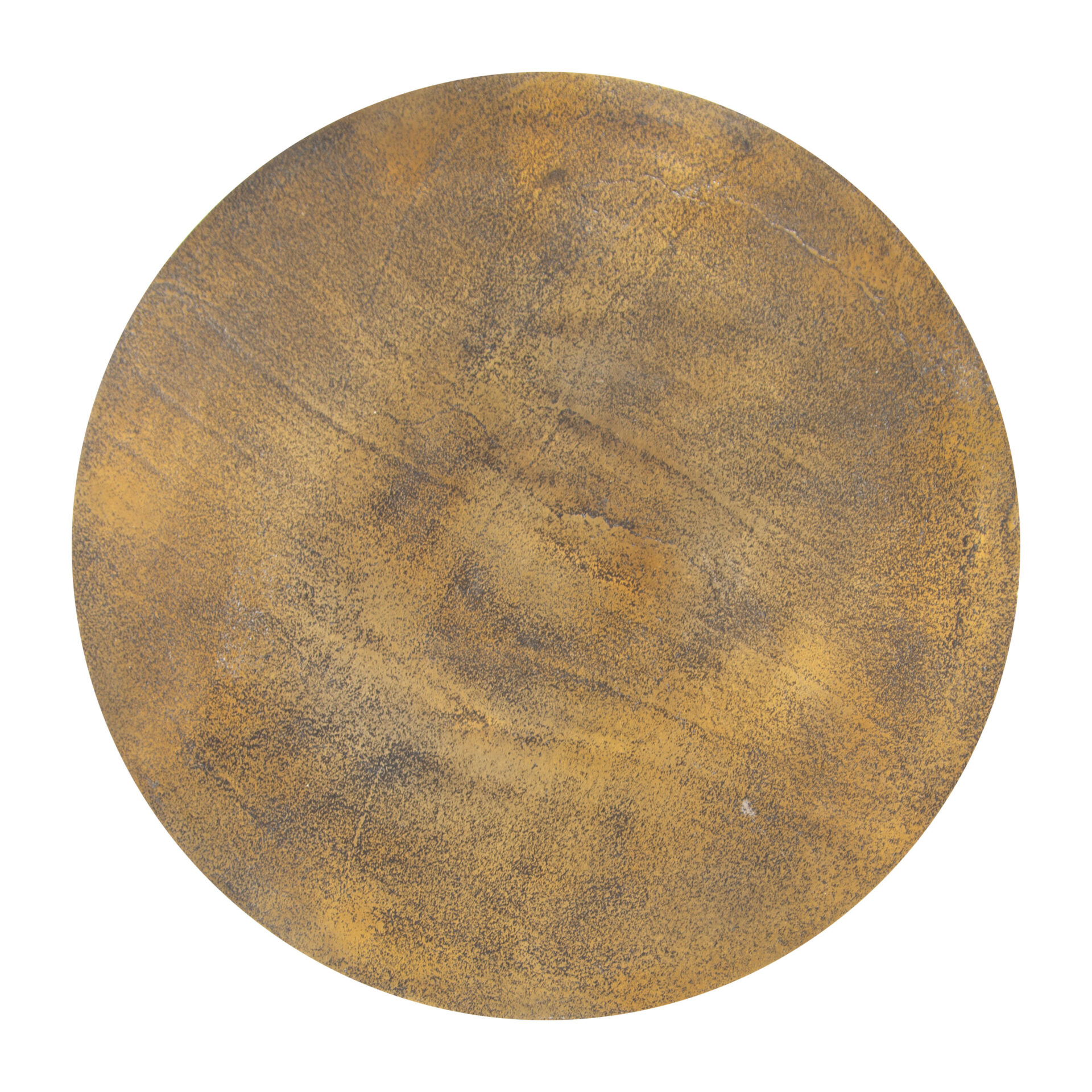 Antique Brass Drip Round Side Table with Steel Frame 6 Antique Brass Drip Round Side Table with Steel Frame - Image 6