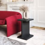 Maximalist Mango Wood Side Table with Rubber Feet Protection