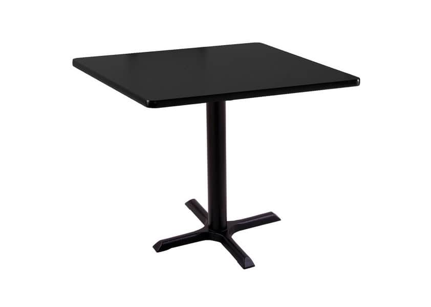 30-Inch Tall Black Table with Reversible 30x30-Inch Black/Dark Cherry Square Top and X-Style 22x22-Inch Base 2 30-Inch Tall Black Table with Reversible 30x30-Inch Black/Dark Cherry Square Top and X-Style 22x22-Inch Base - Image 2