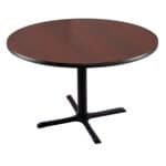 30-Inch Tall Black Table with Reversible 36-Inch Black/Dark Cherry Round Top and X-Style 30x30-Inch Base