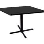 30-Inch Tall Black Table with Reversible 36x36-Inch Black/Dark Cherry Square Top and X-Style 30x30-Inch Base