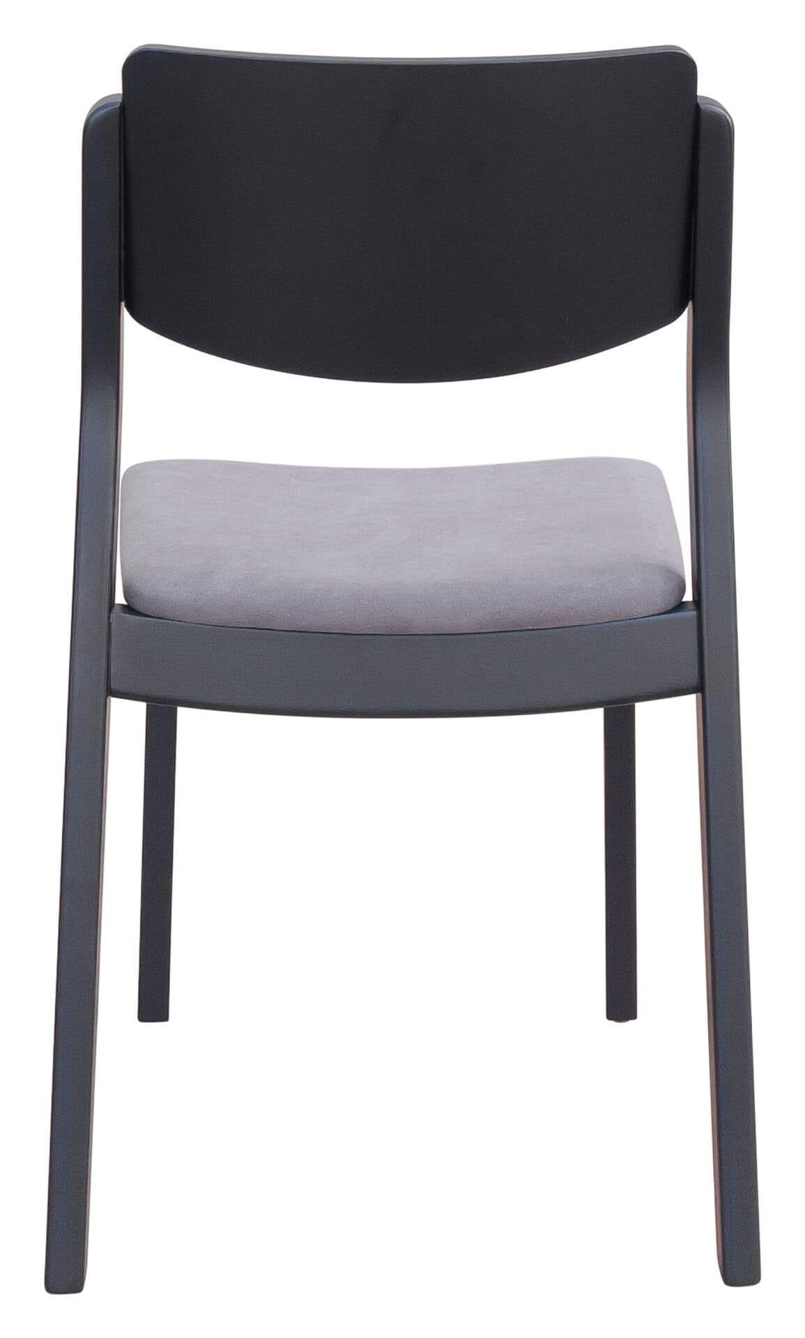 Mid-Century Modern Gray and Black Dining Chairs (Set of 2) 6 Mid-Century Modern Gray and Black Dining Chairs (Set of 2) - Image 6