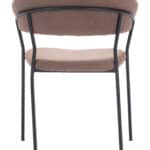 Mid-Century Modern Shearling Dining Chair with Armrests Brown (Set of 2) 17 Mid-Century Modern Shearling Dining Chair with Armrests Brown (Set of 2)