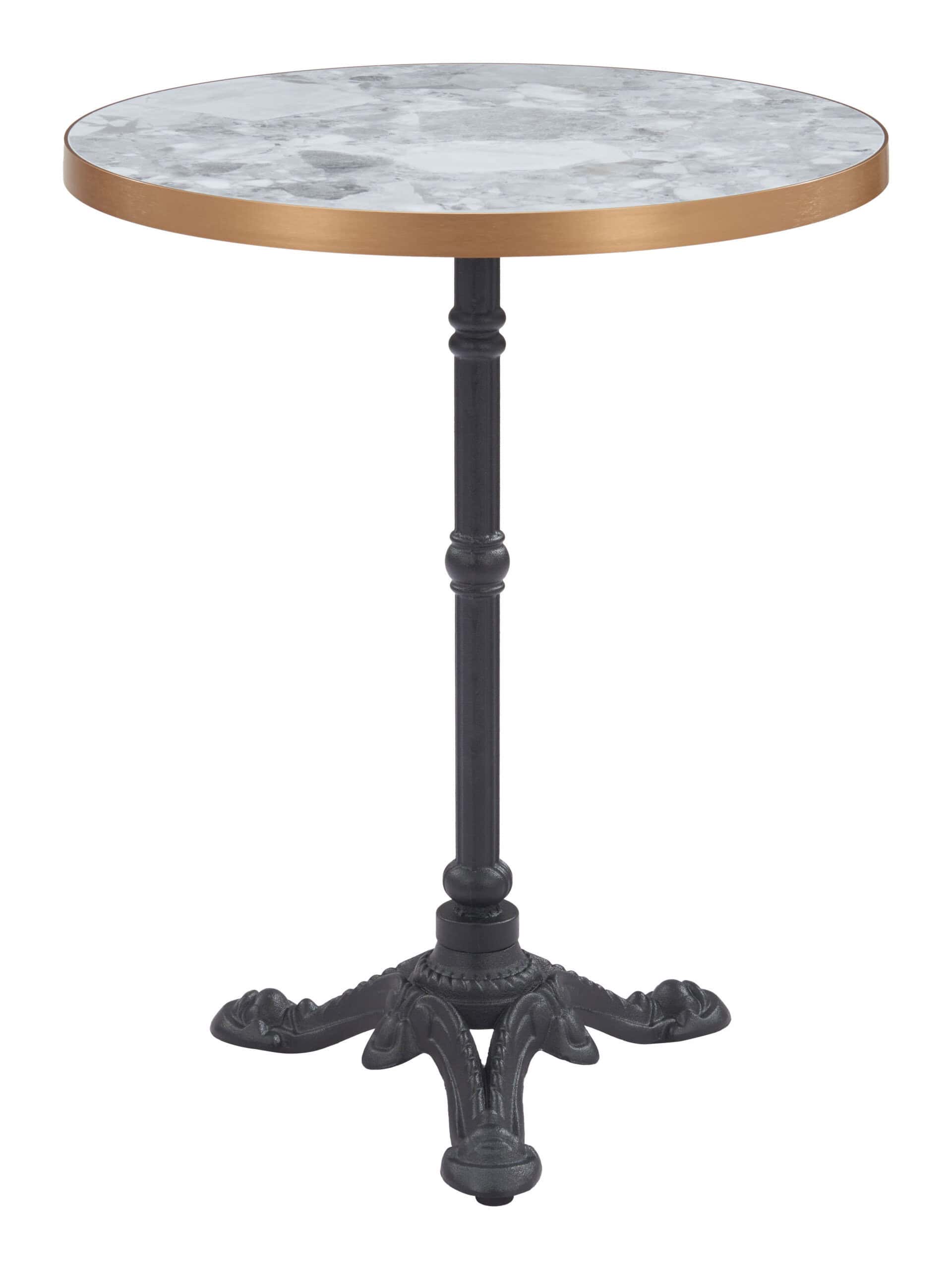 Outdoor Bistro Table Weather-Resistant Cast Aluminum Frame Round Top 14 Outdoor Bistro Table Weather-Resistant Cast Aluminum Frame Round Top