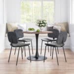 Round Pedestal Dining Table for Kitchen, Living Room, or Bar 12 Round Pedestal Dining Table for Kitchen, Living Room, or Bar