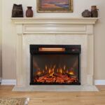23-Inch 3-Sided Electric Fireplace Heater with Remote Control