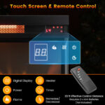 23-Inch 3-Sided Electric Fireplace Heater with Remote Control
