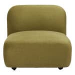 Velvet Tufted Middle Chair with Birch Wood Legs in Green 9 Velvet Tufted Middle Chair with Birch Wood Legs in Green