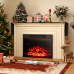 23 Inch Electric Fireplace Insert with Adjustable Heat and Flames