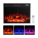 23 Inch Electric Fireplace Insert with Adjustable Heat and Flames
