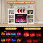 3-Sided Electric Fireplace Insert with Adjustable Heat and Flame Effects