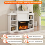 3-Sided Electric Fireplace Insert with Adjustable Heat and Flame Effects