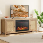 23-Inch Electric Fireplace Heater with Adjustable Flame and Heat