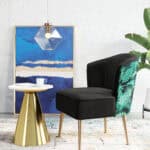 Geometric Brass Ceiling Lamp with Tempered Glass Shade 11 Geometric Brass Ceiling Lamp with Tempered Glass Shade