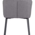 Gray Dining Chairs with Water-Resistant Fabric and Steel Frame (Set of 2)