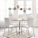 Gold-Plated Ceiling Lamp with Smoked Glass Shades 14 Gold-Plated Ceiling Lamp with Smoked Glass Shades