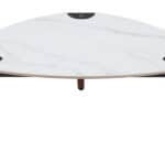 Multicolor Sintered Stone Coffee Table with Steel Vinyl-Wrapped Legs 9 Multicolor Sintered Stone Coffee Table with Steel Vinyl-Wrapped Legs