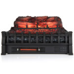 23 Inch Black Electric Fireplace with 3D Flame Effect