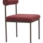 Red Plush Dining Chair with Bronze Steel Frame for Modern Spaces 13 Red Plush Dining Chair with Bronze Steel Frame for Modern Spaces