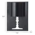 Silhouette Wall Lamp with Black Shade and White Ceramic Base 6 Silhouette Wall Lamp with Black Shade and White Ceramic Base