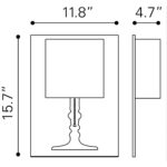 Silhouette Wall Lamp with Black Shade and White Ceramic Base 4 Silhouette Wall Lamp with Black Shade and White Ceramic Base