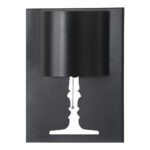 Silhouette Wall Lamp with Black Shade and White Ceramic Base 5 Silhouette Wall Lamp with Black Shade and White Ceramic Base