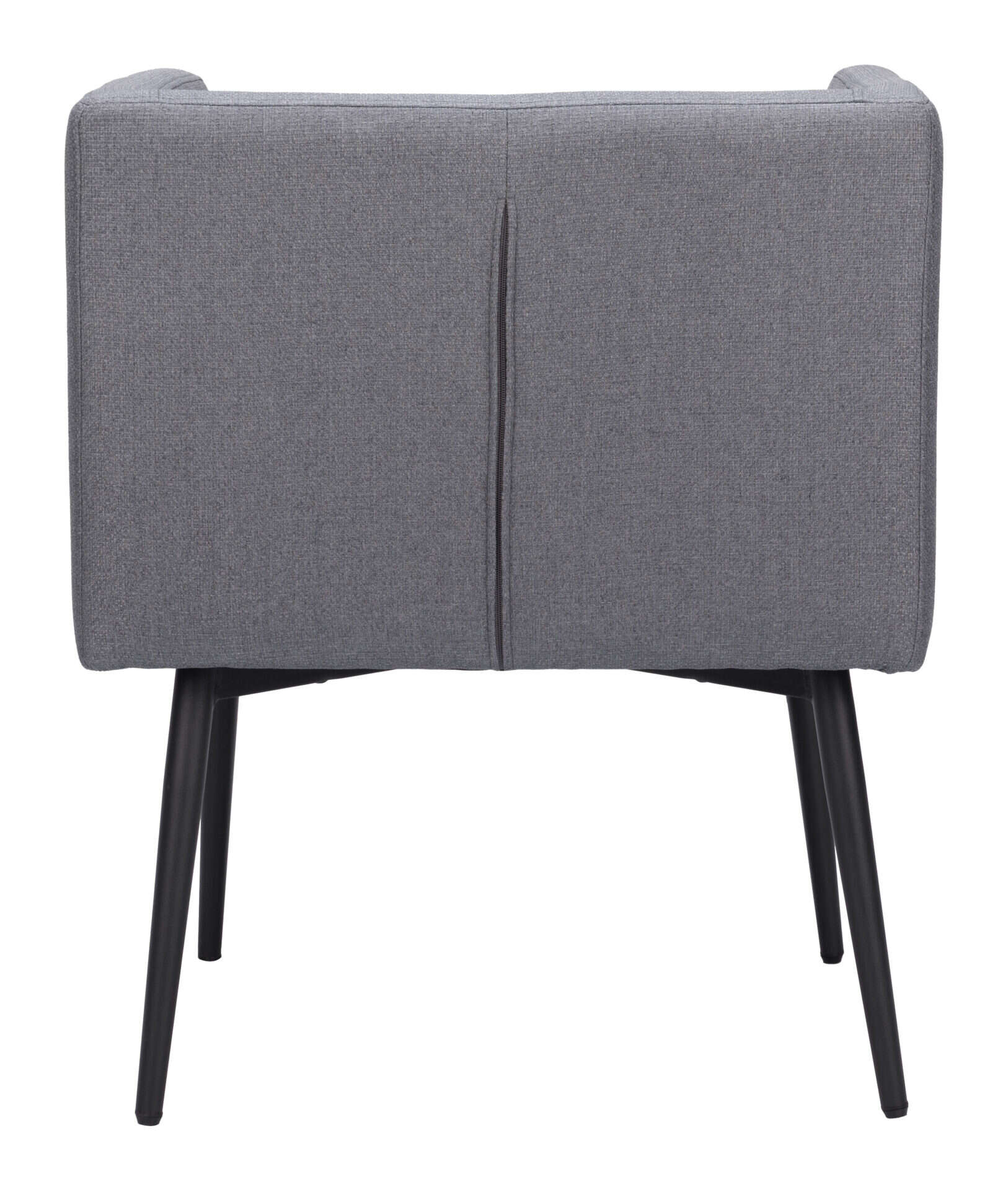 Gray Dining Chair with Steel Frame and Performance Fabric 4 Gray Dining Chair with Steel Frame and Performance Fabric - Image 4