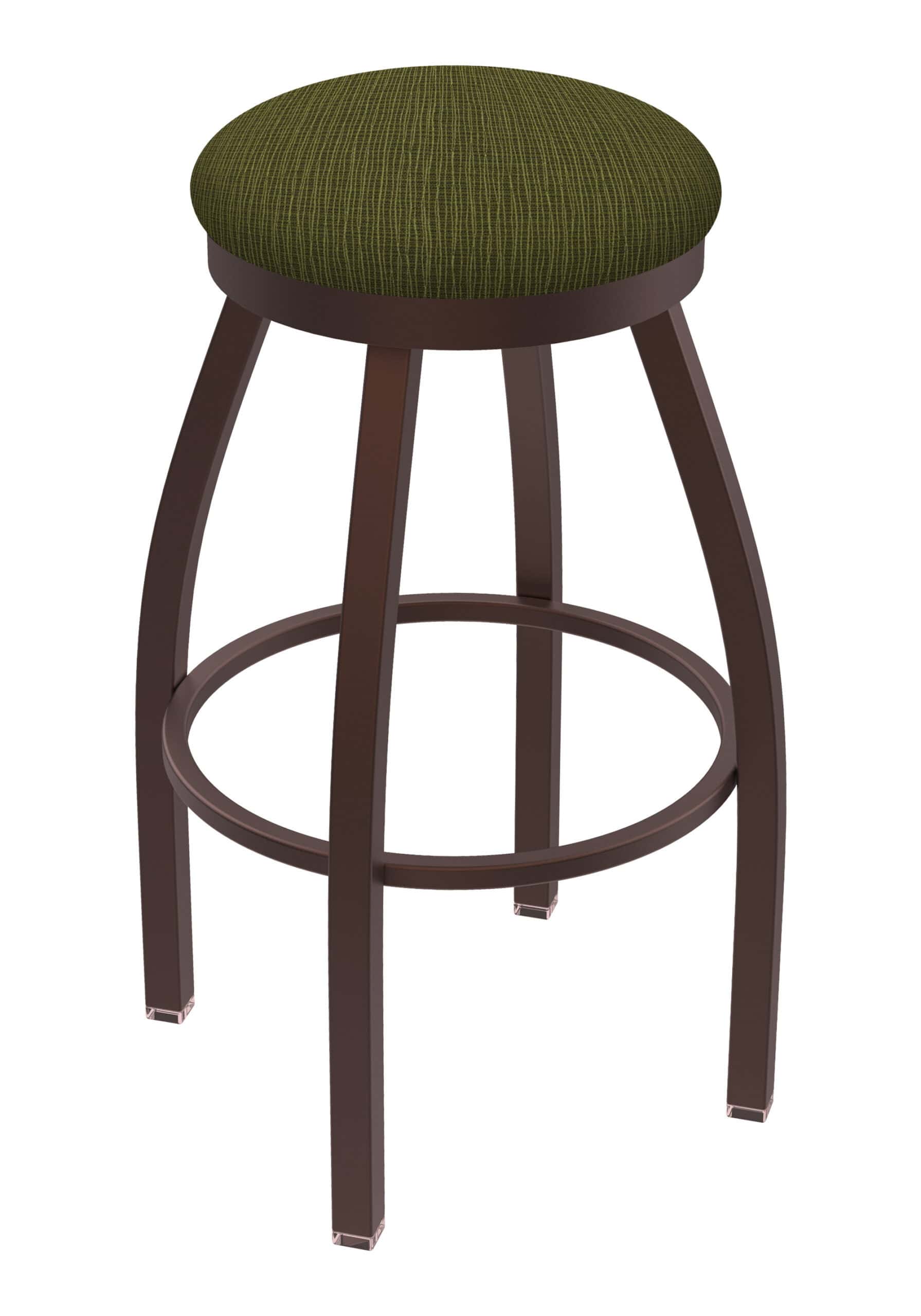 25-Inch Backless Counter Stool with Steel Frame, Bronze Finish, Graph Parrot Seat, and Arched-Leg Base 4 25-Inch Backless Counter Stool with Steel Frame, Bronze Finish, Graph Parrot Seat, and Arched-Leg Base