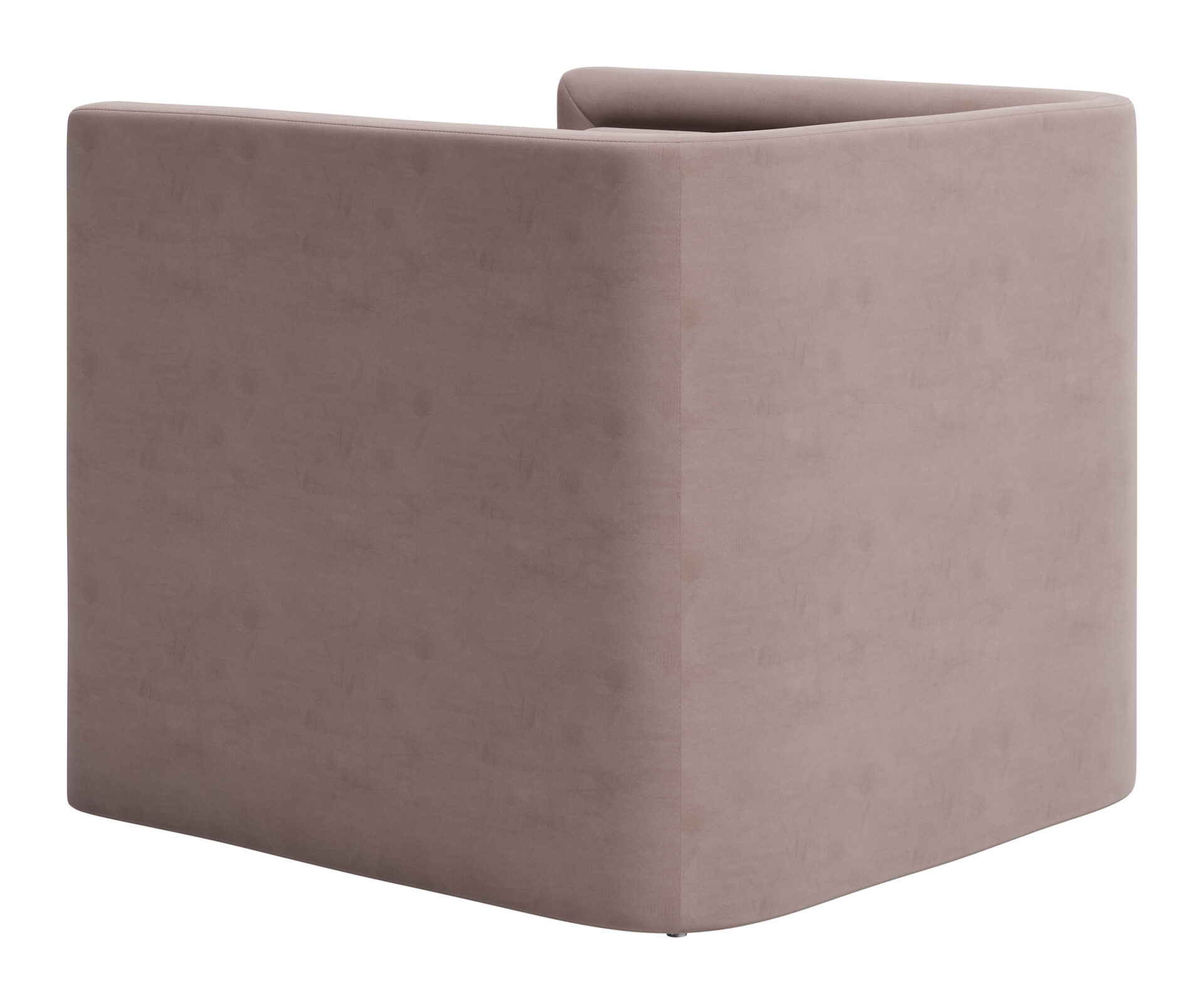 Taupe Velvet Armchair with Modern Design and Armrest Support 9 Taupe Velvet Armchair with Modern Design and Armrest Support - Image 9